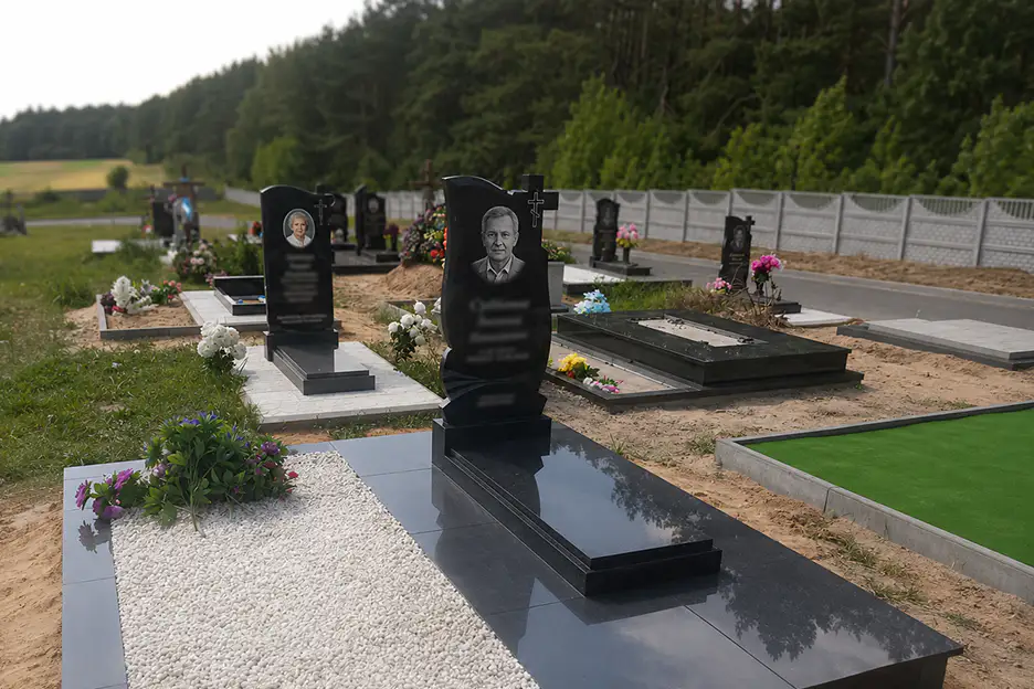 Классический одиночный памятник с цельной надгробной плитой